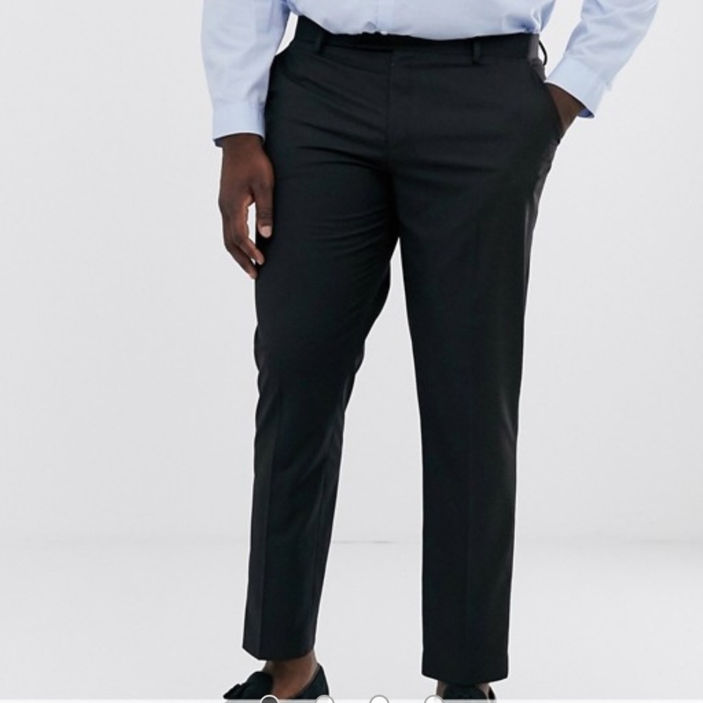 Black suit slim trousers